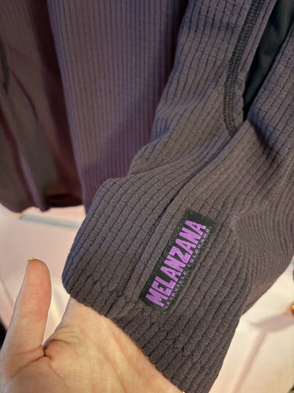 Melanzana Microgrid Hoodie Mens XXL Eggplant color
